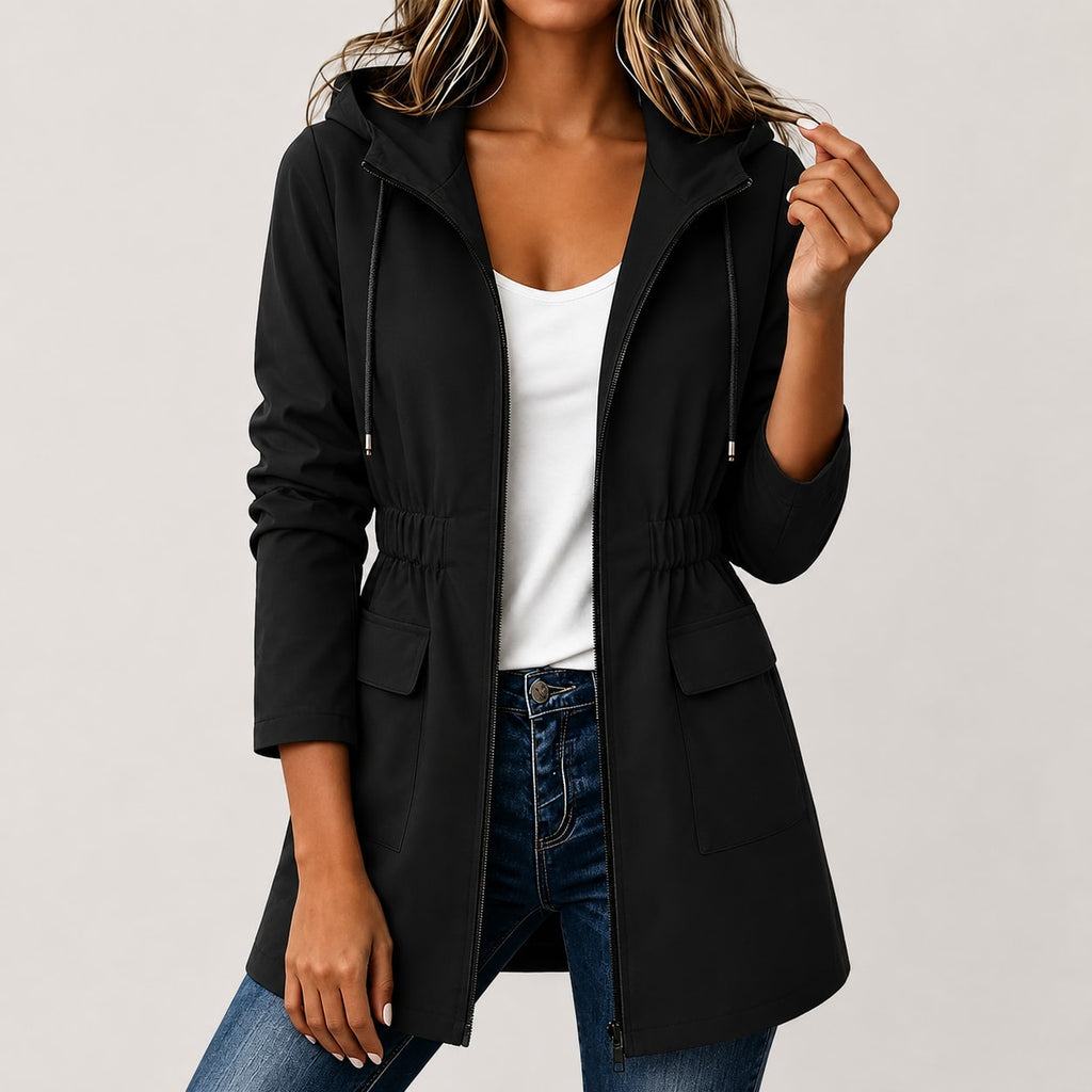 Women's Water Resistant Hooded Rain Jacket DAYLIGHT GRACE