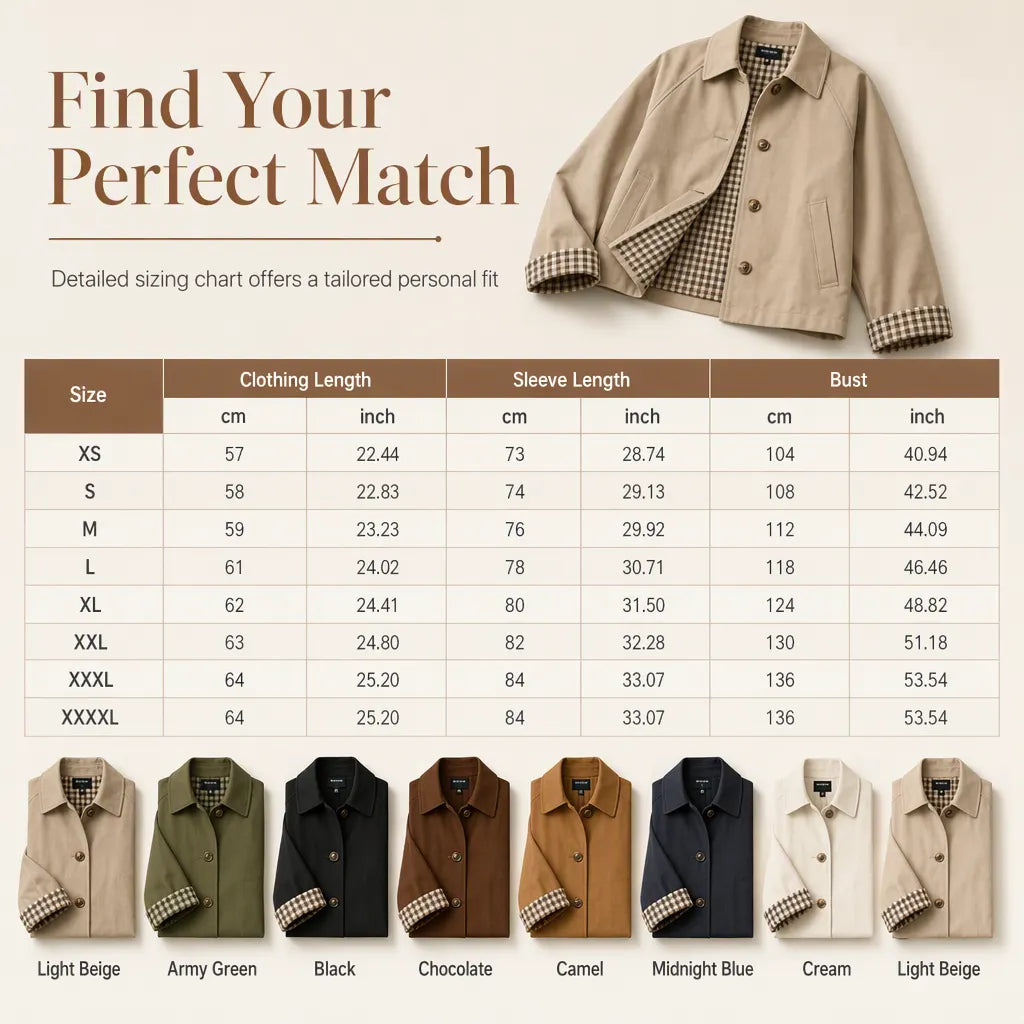 Women's Casual Long Sleeve Single Breasted Autumn Winter Coat DAYLIGHT GRACE