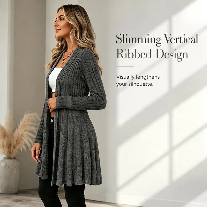 Women's Textured Open-Front Cardigan DAYLIGHT GRACE