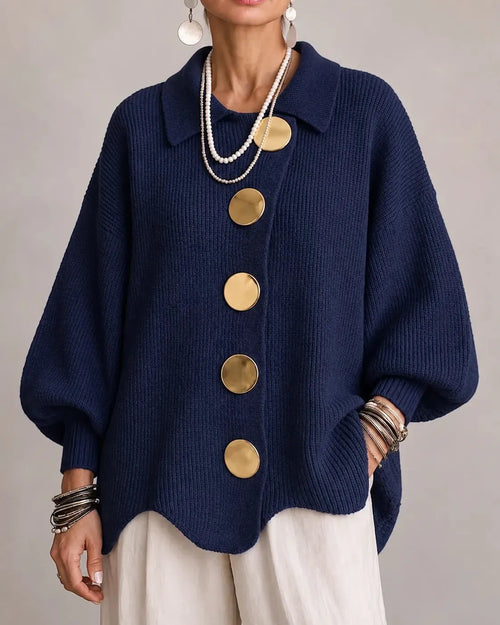 Elara Oversized Button Knit Cardigan DAYLIGHT GRACE