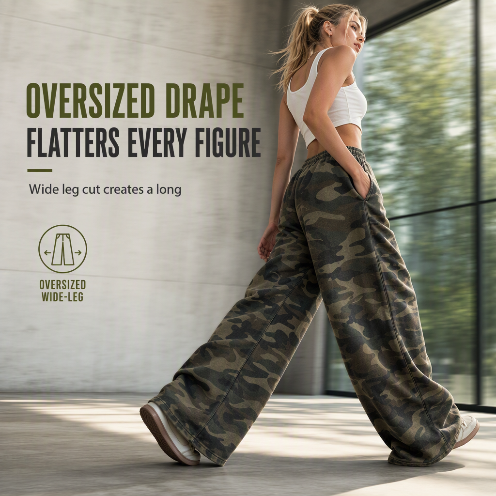 Women's Vintage-Wash Wide-Leg Sweatpants DAYLIGHT GRACE