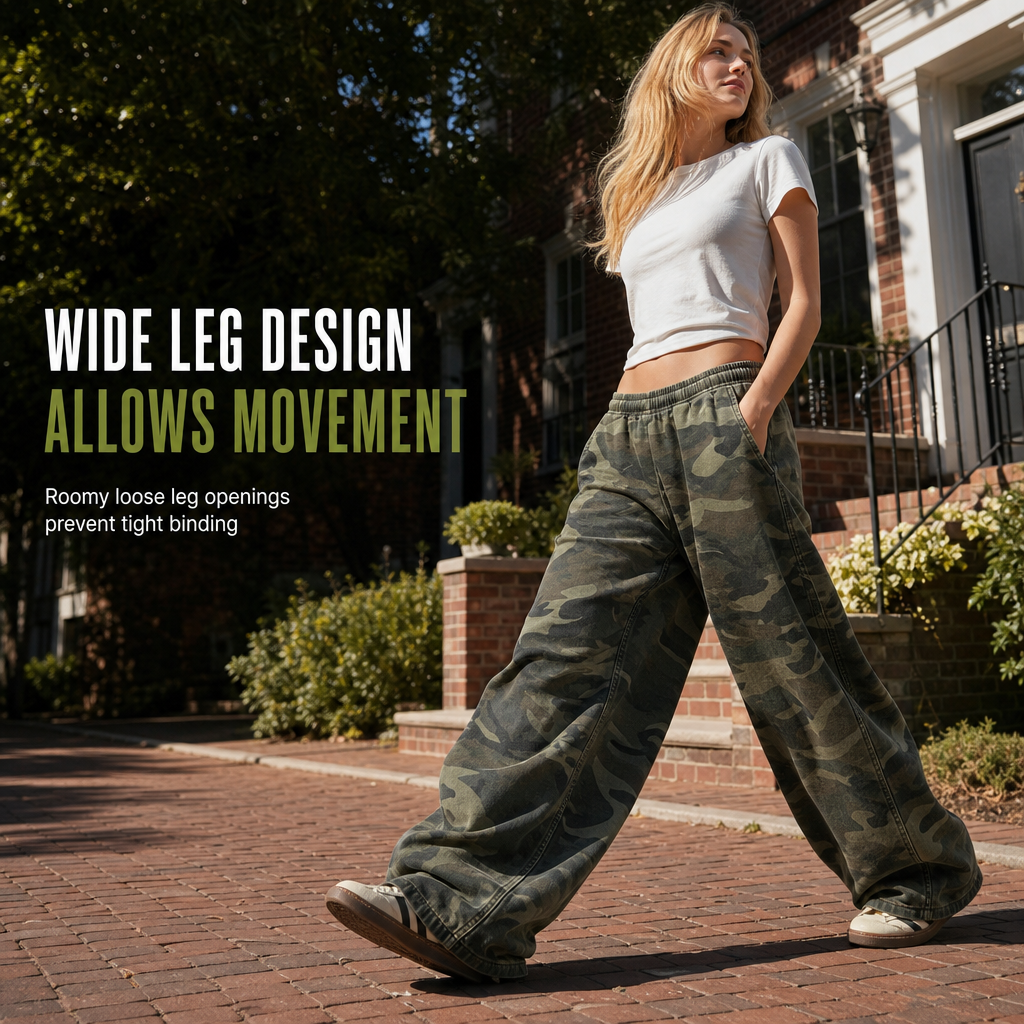 Women's Vintage-Wash Wide-Leg Sweatpants DAYLIGHT GRACE