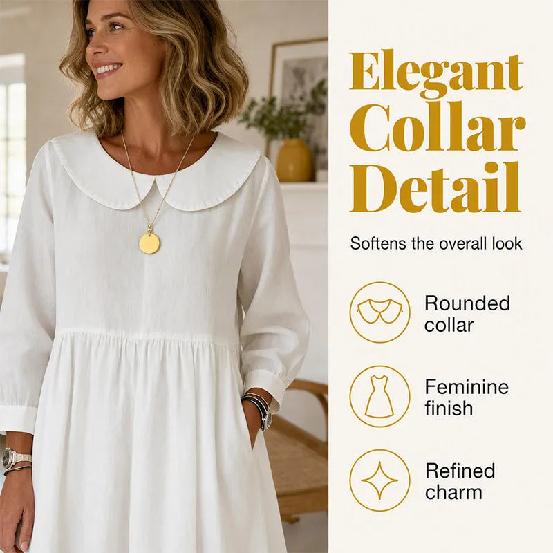Women's Loose Long Sleeve Maxi Dress with Pockets DAYLIGHT GRACE