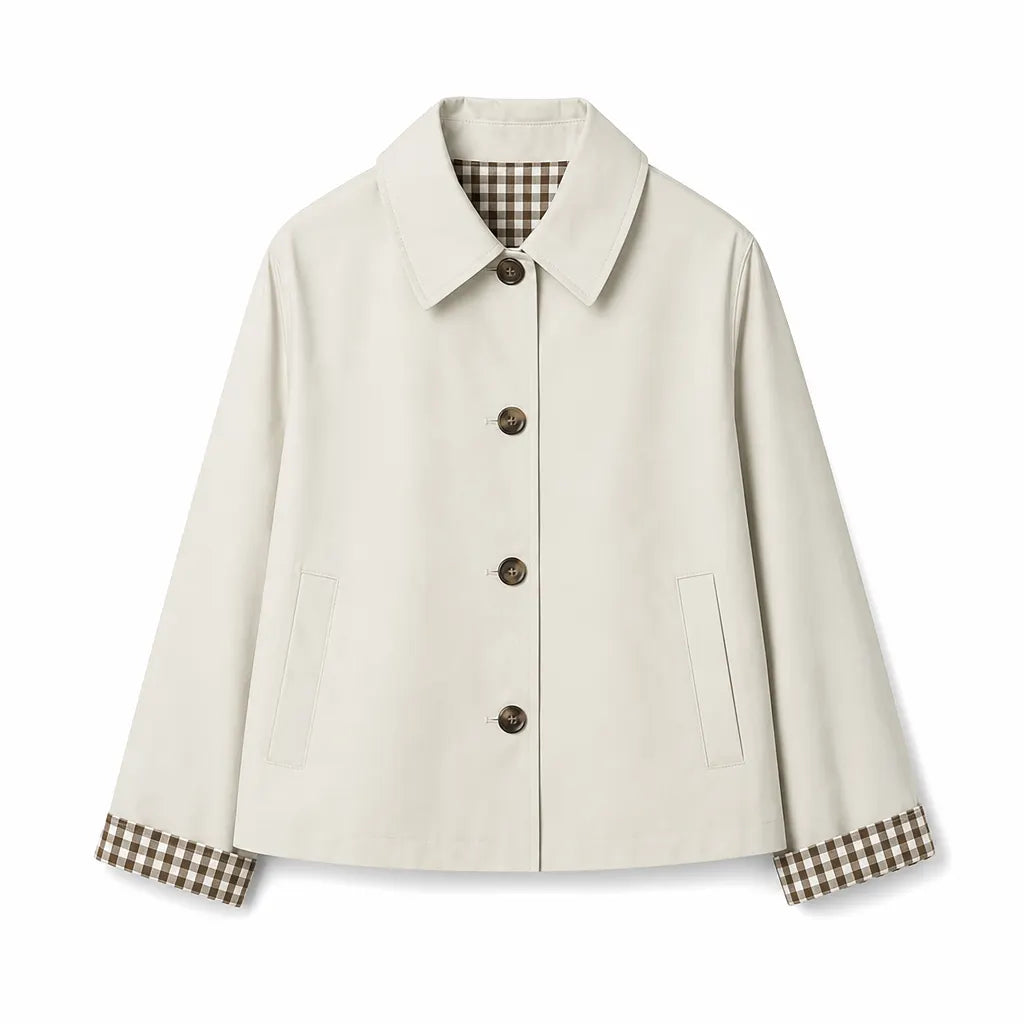 Women's Casual Long Sleeve Single Breasted Autumn Winter Coat DAYLIGHT GRACE