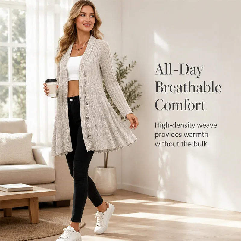 Women's Textured Open-Front Cardigan DAYLIGHT GRACE