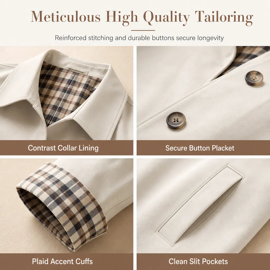 Women's Casual Long Sleeve Single Breasted Autumn Winter Coat mysite