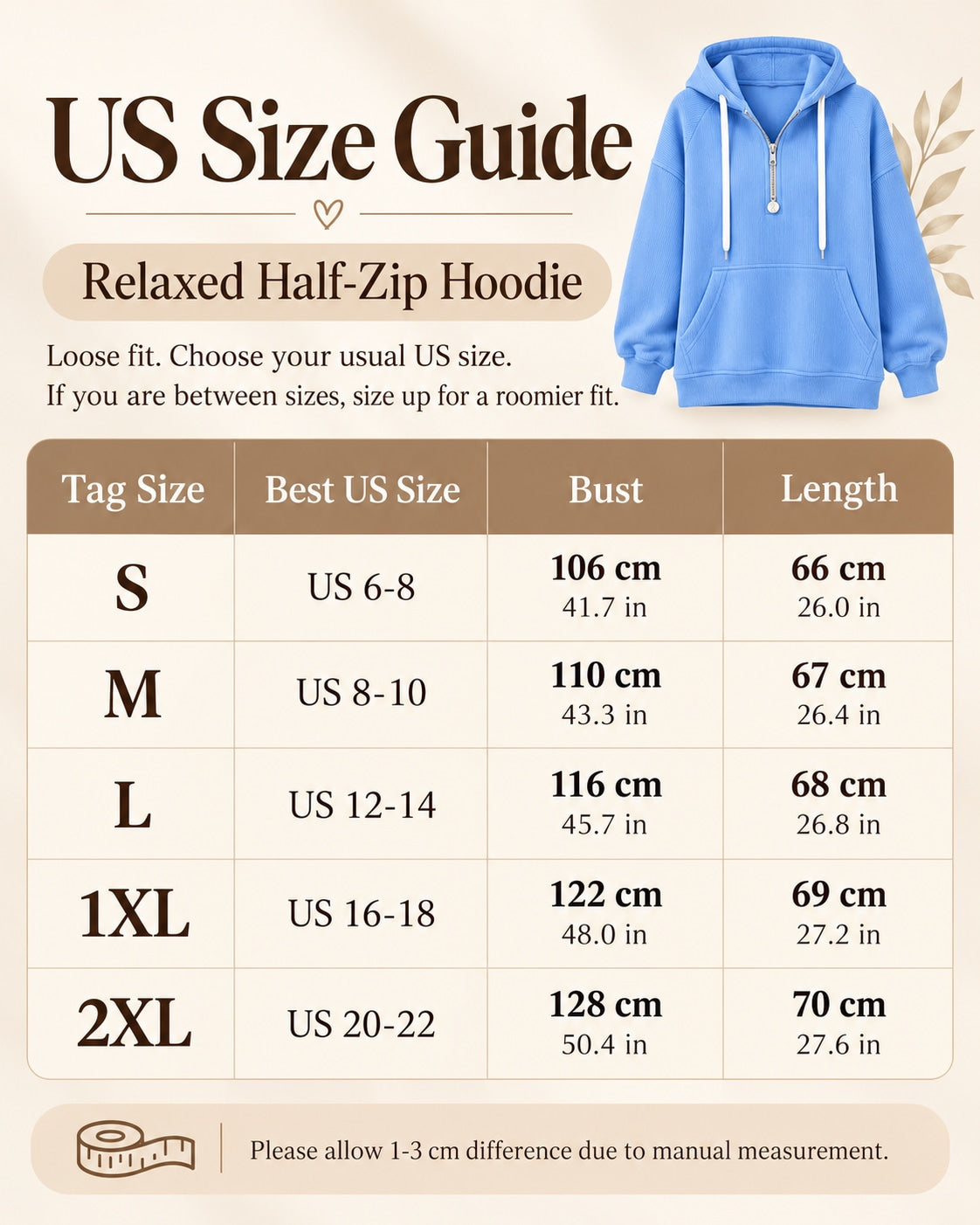 Clara™ Corduroy Half-Zip Hoodie DAYLIGHT GRACE
